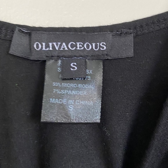 Olivaceous Black Tank Spaghetti Strap BodySuit S - Picture 3 of 6